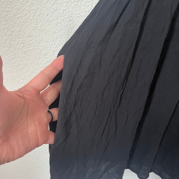 Anthropologie Vanessa Virginia gauze tunic top in black - Picture 6 of 11